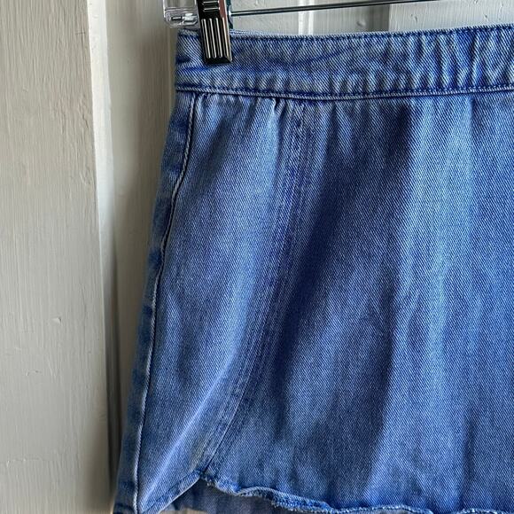 PACSUN Denim Tulip Scallop Hem Mini Skirt - Picture 4 of 6